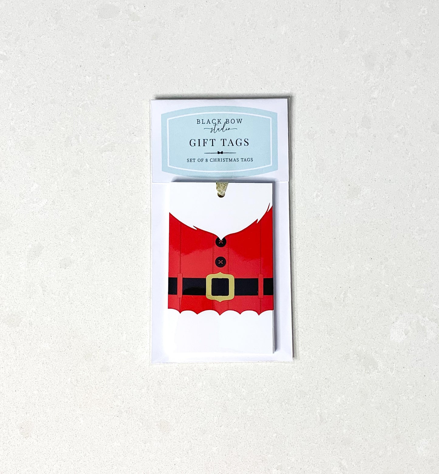 Santa Gift Tags Set of 8, Gold Foil Christmas Wrapping Gift Tags, Present Tags, Christmas Swing Tag, Santa Special Delivery Tags
