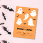 Friendly Ghost Orange | Printable Halloween Trick Or Treat Invitation