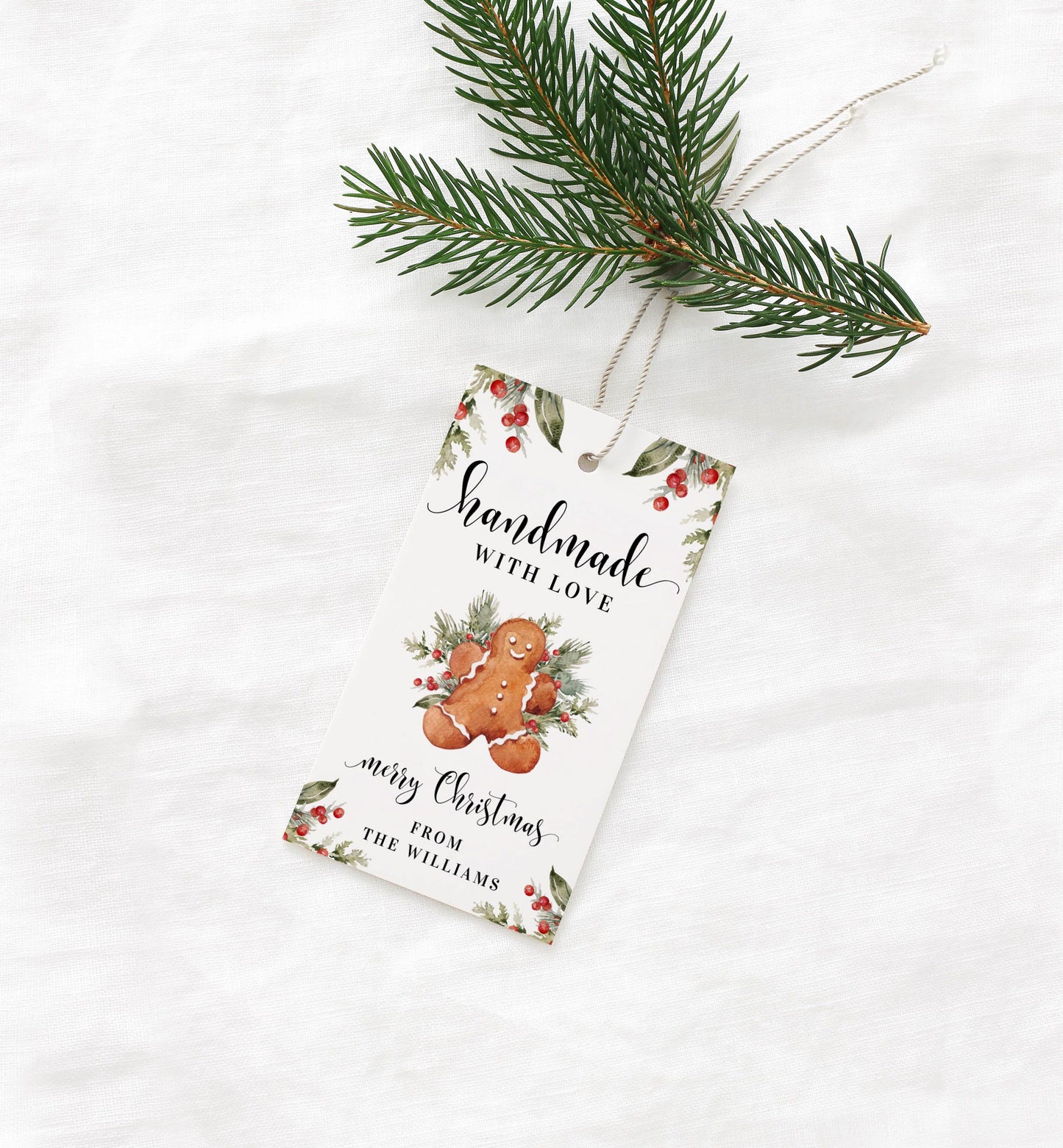 Nutmeg Noel | Printable Christmas Baking Gift Tag Template