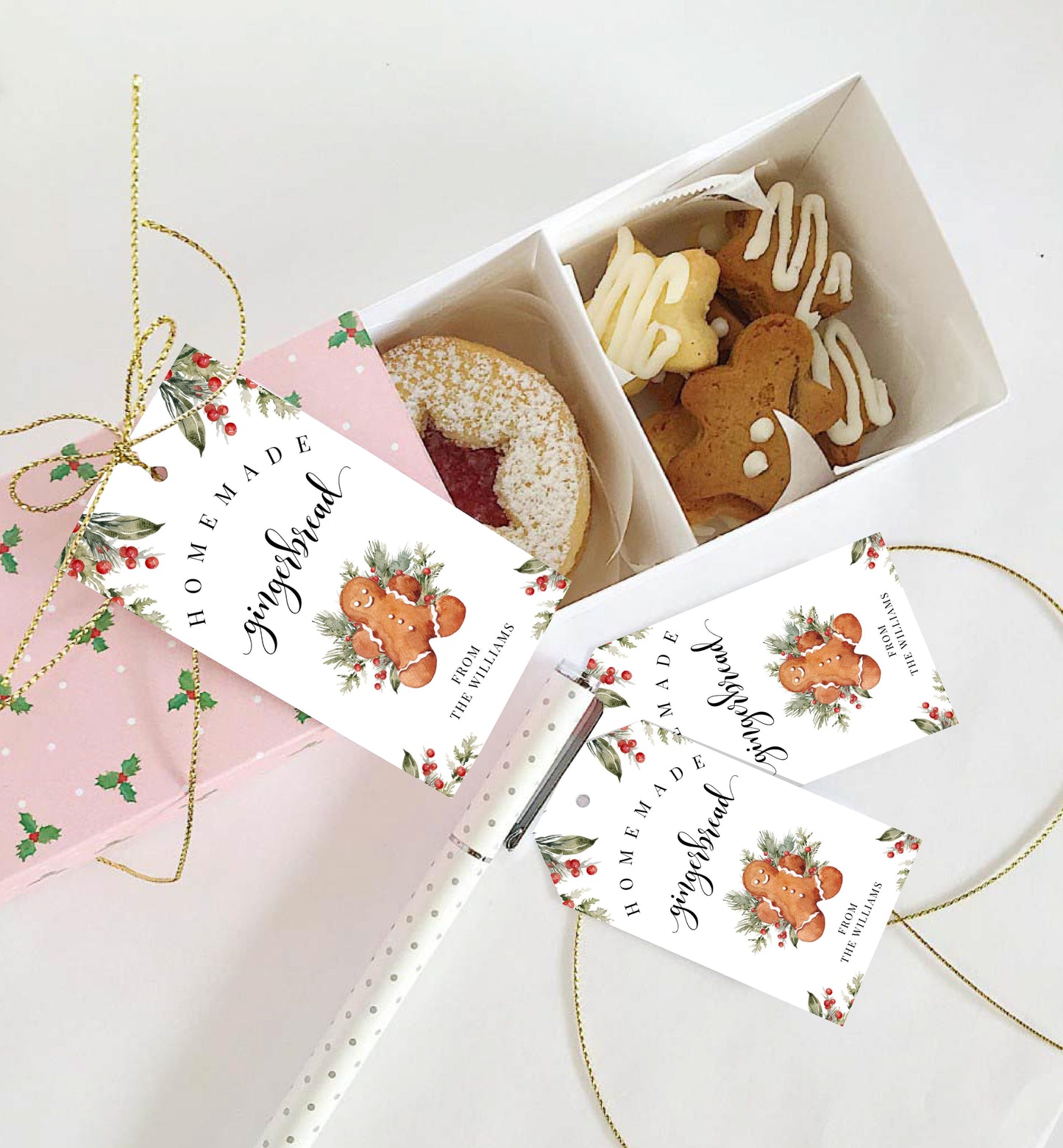 Nutmeg Noel | Printable Homemade Gingerbread Christmas Gift Tag Template