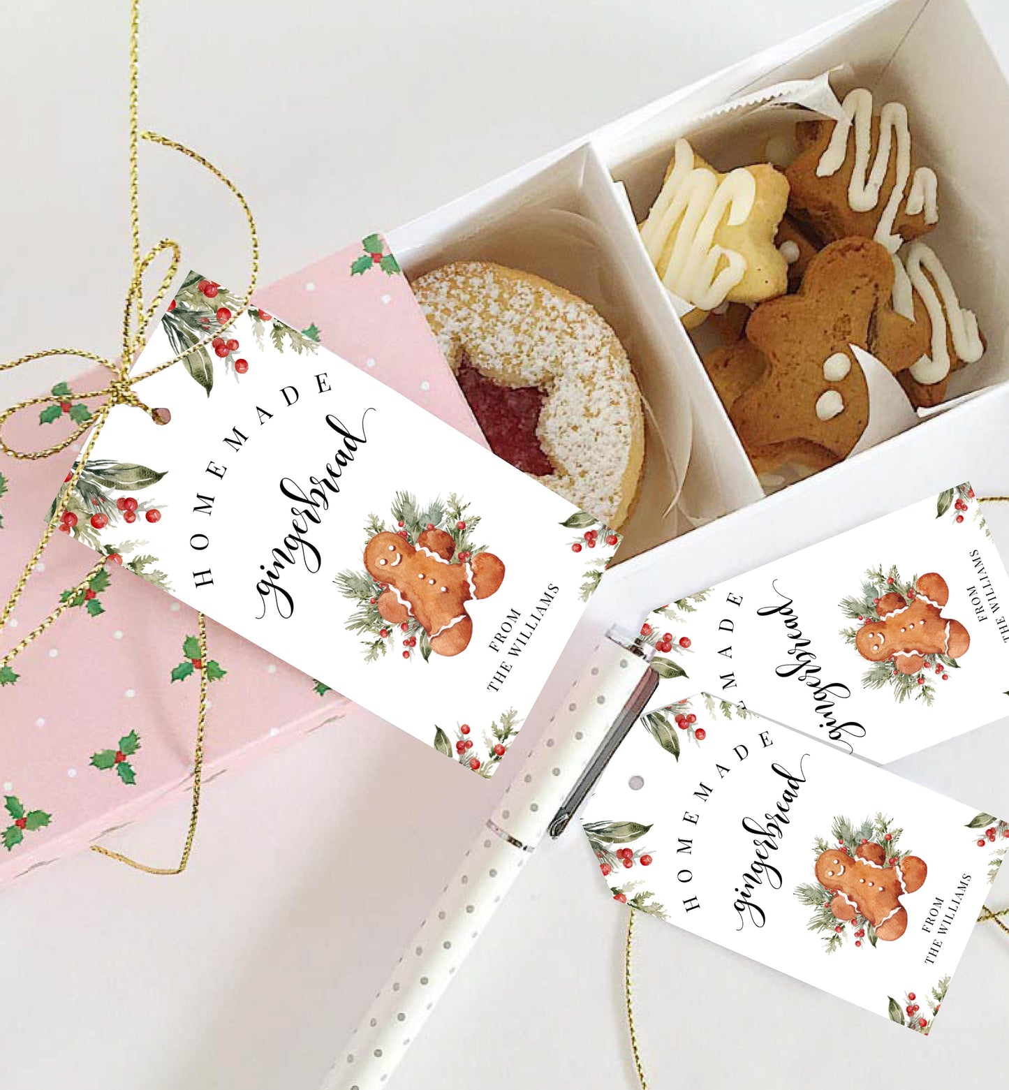 Nutmeg Noel | Printable Homemade Gingerbread Christmas Gift Tag Template
