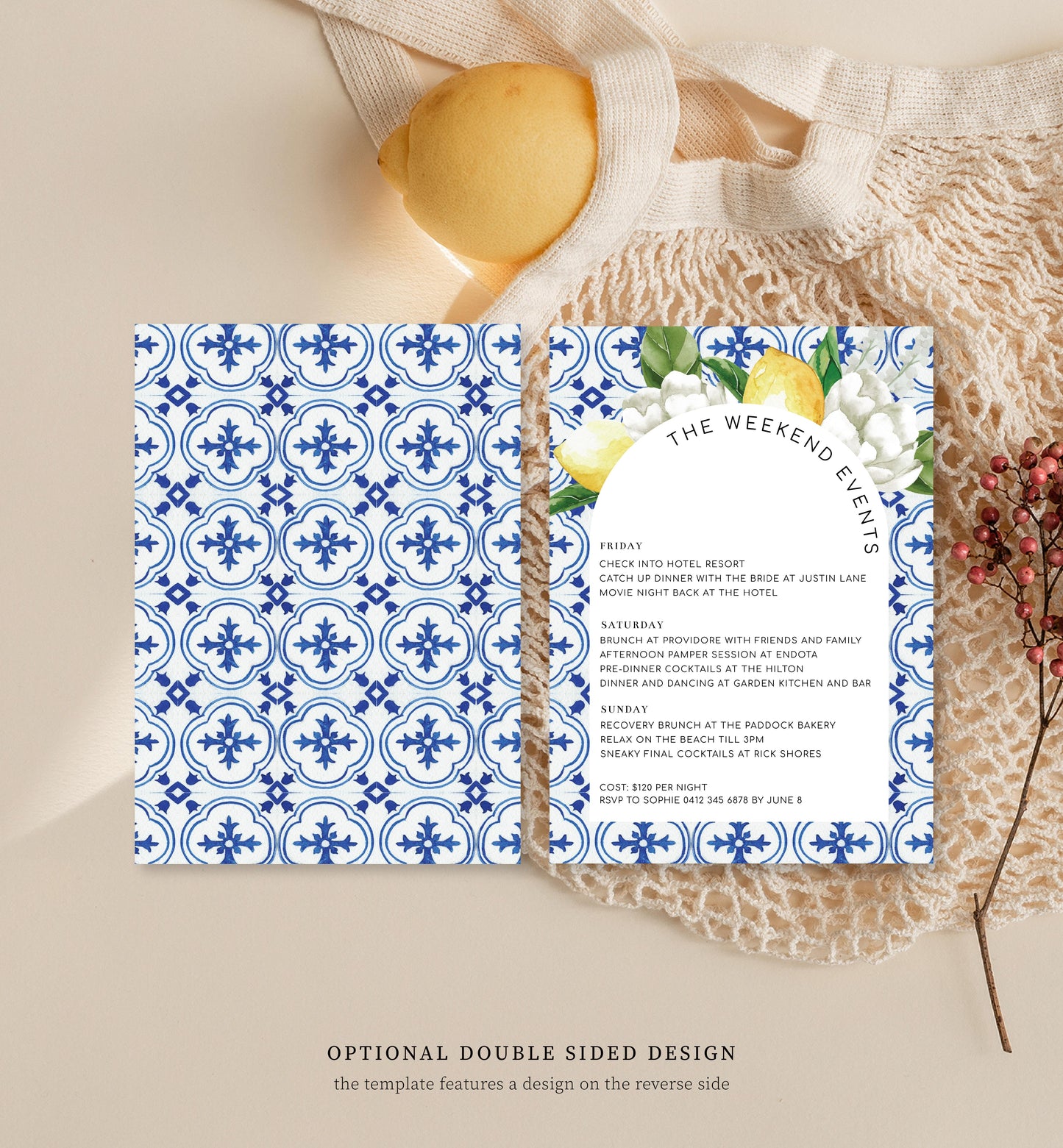 The Med Arch Lemons | Printable Itinerary Template