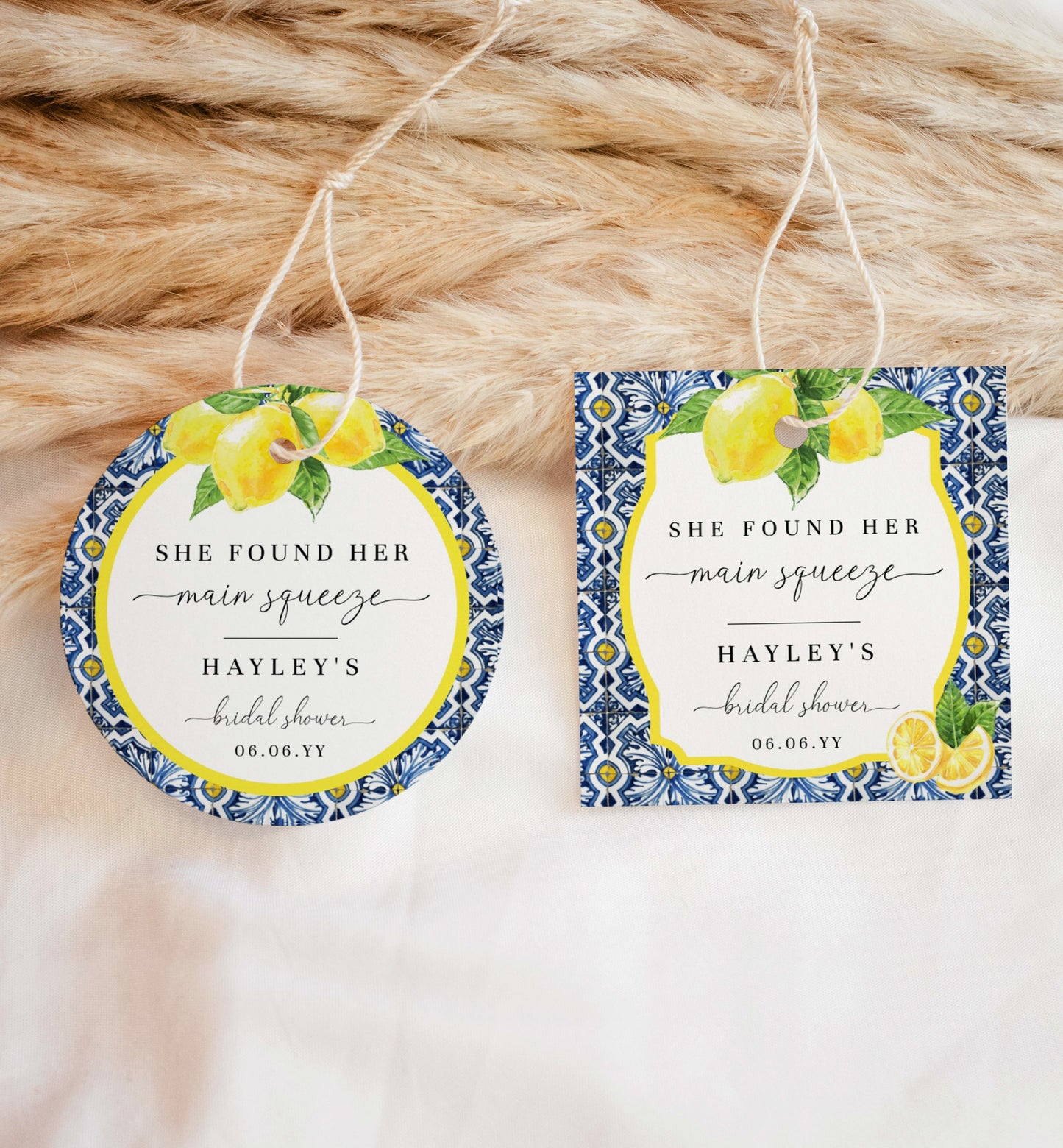 Positano Lemons | Printable Main Squeeze Favour Tags Template