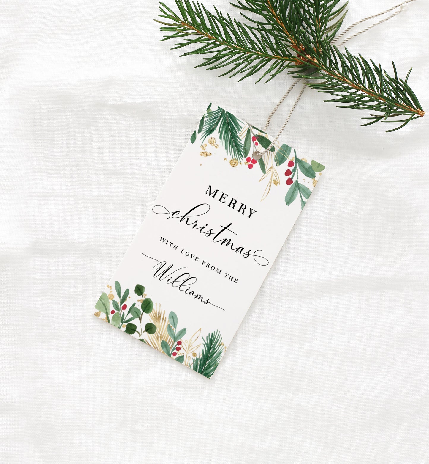 Merriment Christmas | Printable Christmas Gift Tag