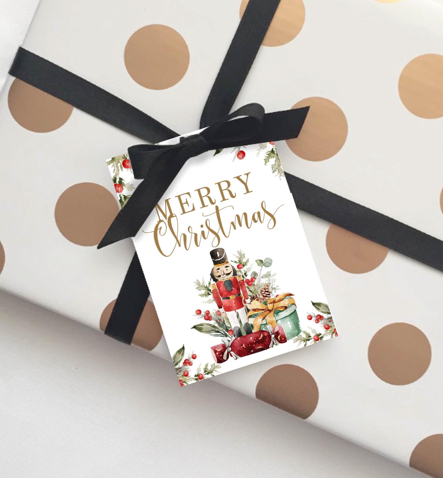 Nutmeg Noel | Printable Merry Christmas Gift Tag