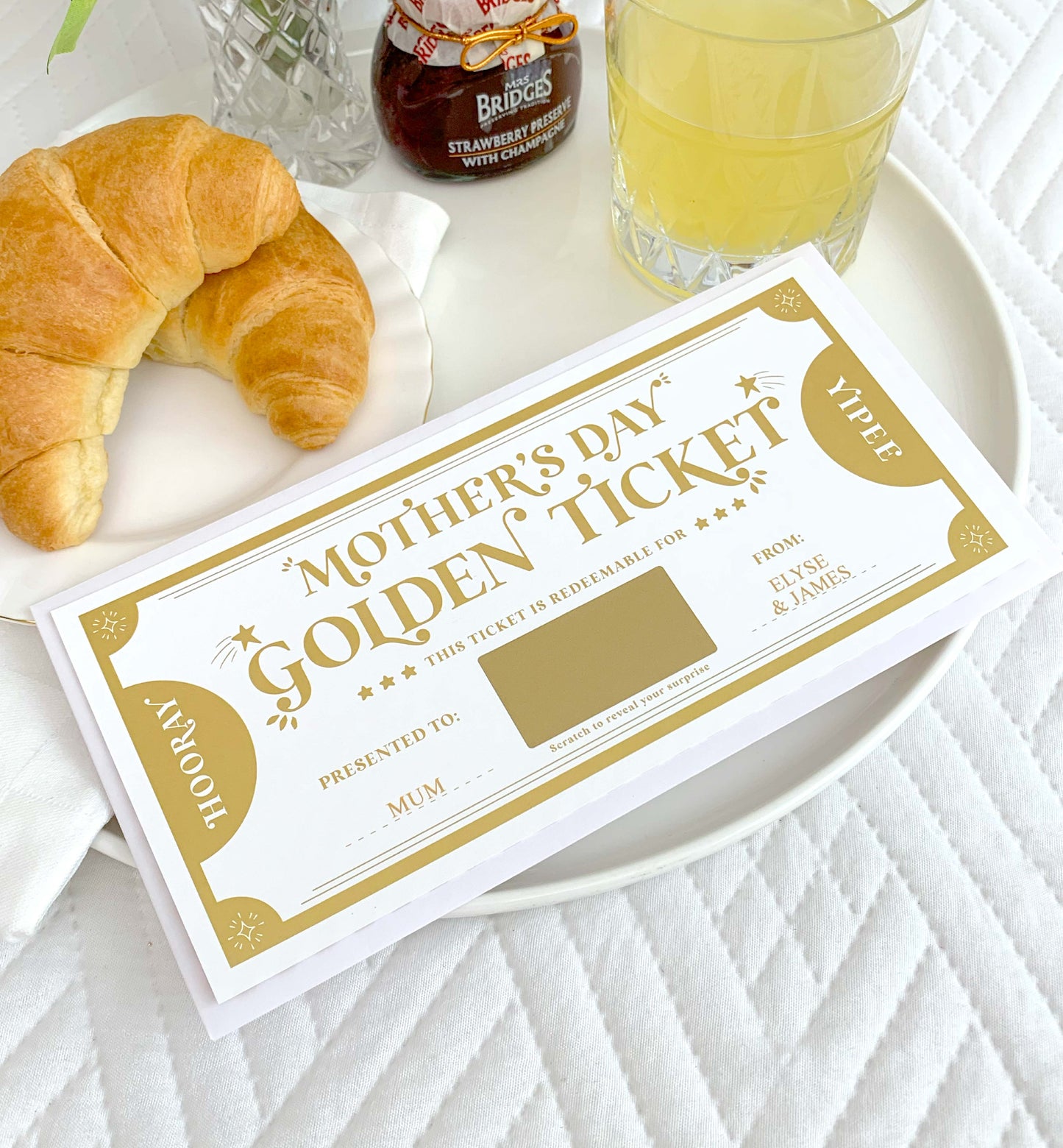 Golden Ticket Gold | Scratch-off Mother's Day Gift Voucher