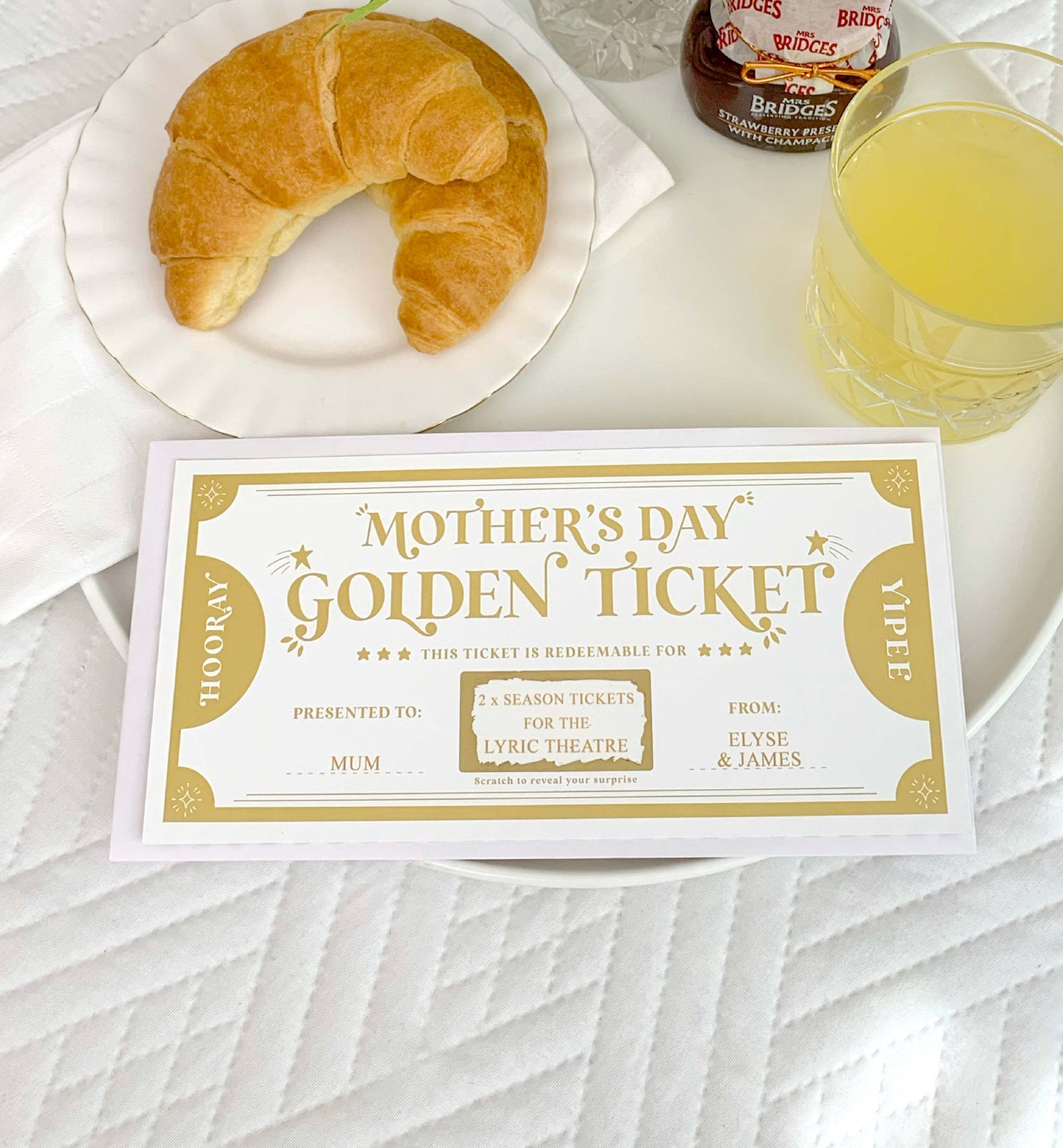 Golden Ticket Gold | Scratch-off Mother's Day Gift Voucher