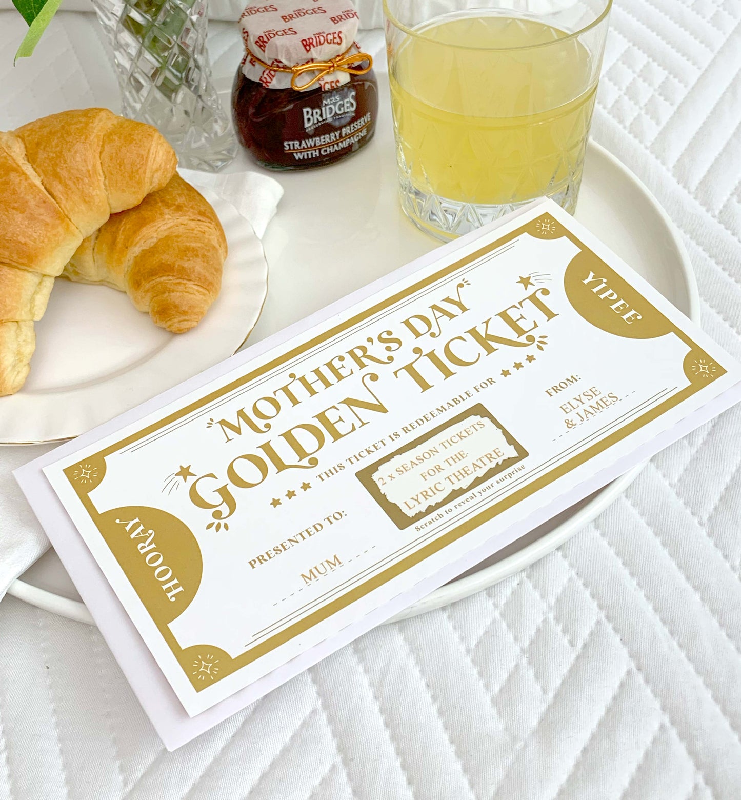 Golden Ticket Gold | Scratch-off Mother's Day Gift Voucher