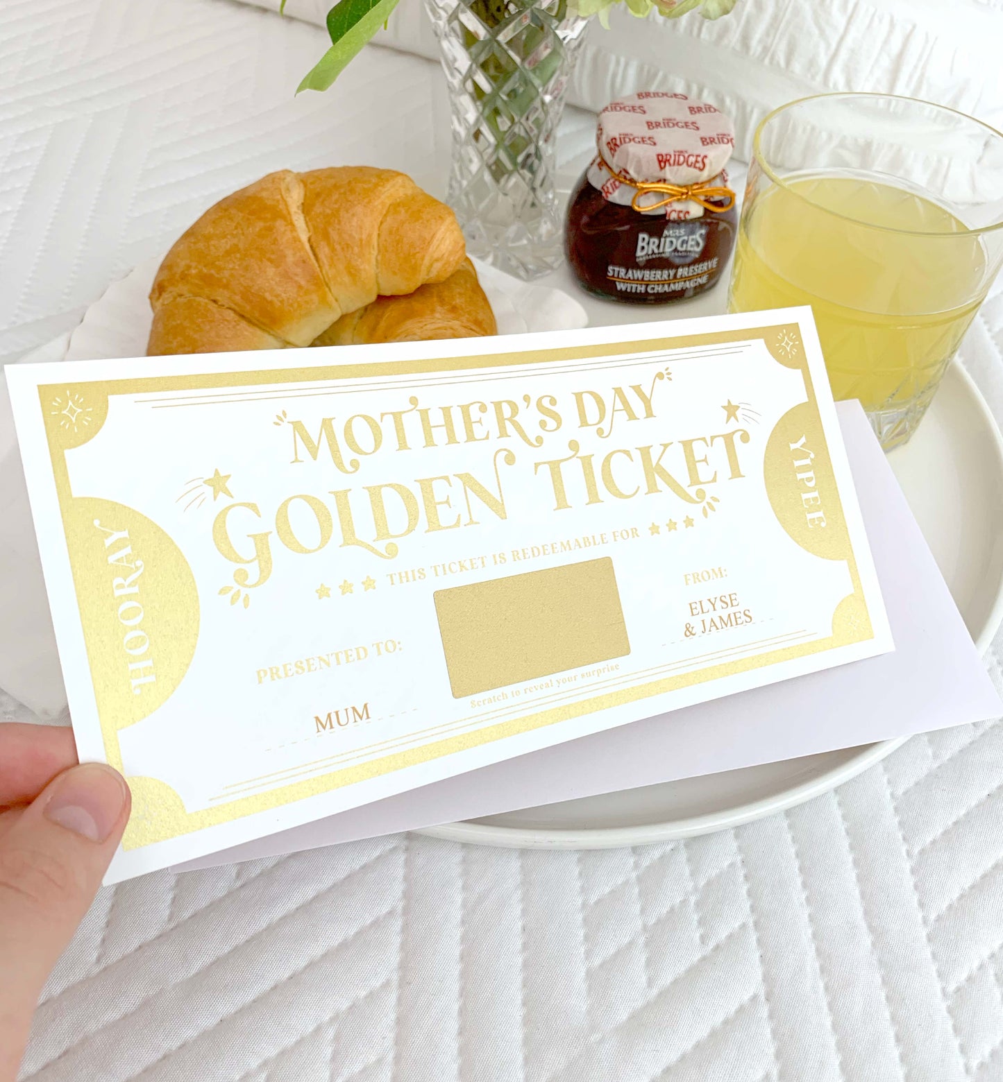 Golden Ticket Gold | Scratch-off Mother's Day Gift Voucher