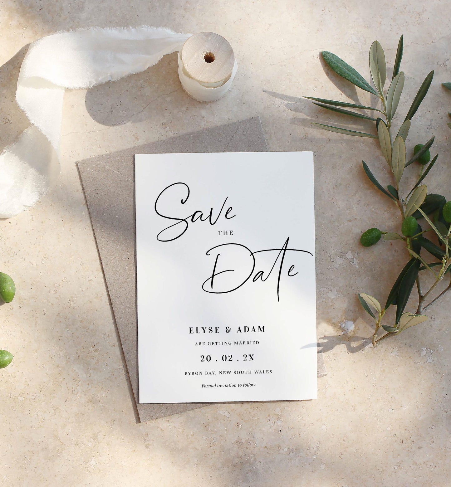 Gigi Script | Printable Save The Date