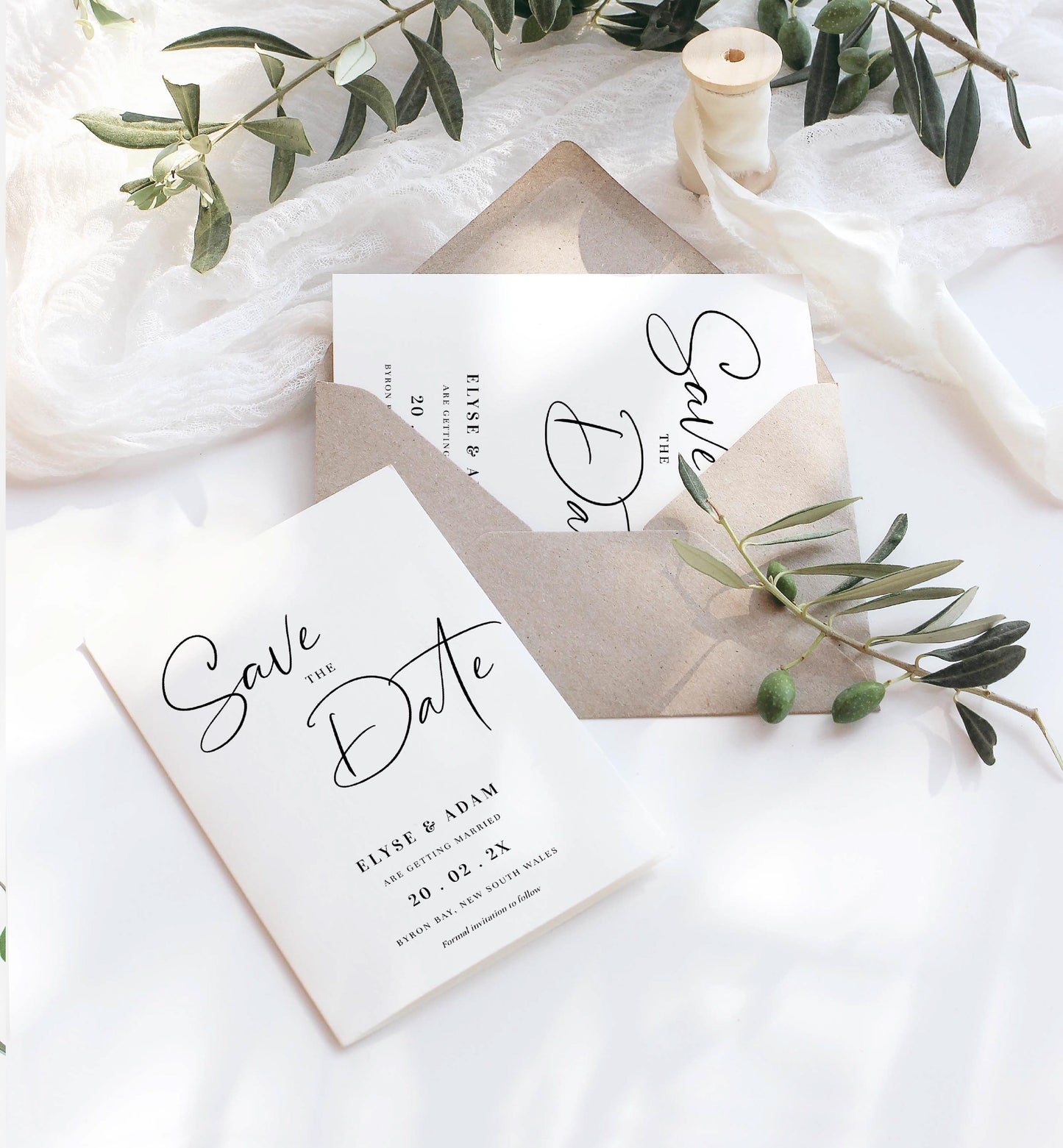 Gigi Script | Printable Save The Date