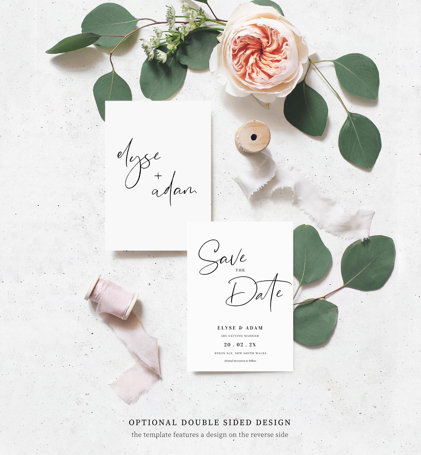 Gigi Script | Printable Save The Date