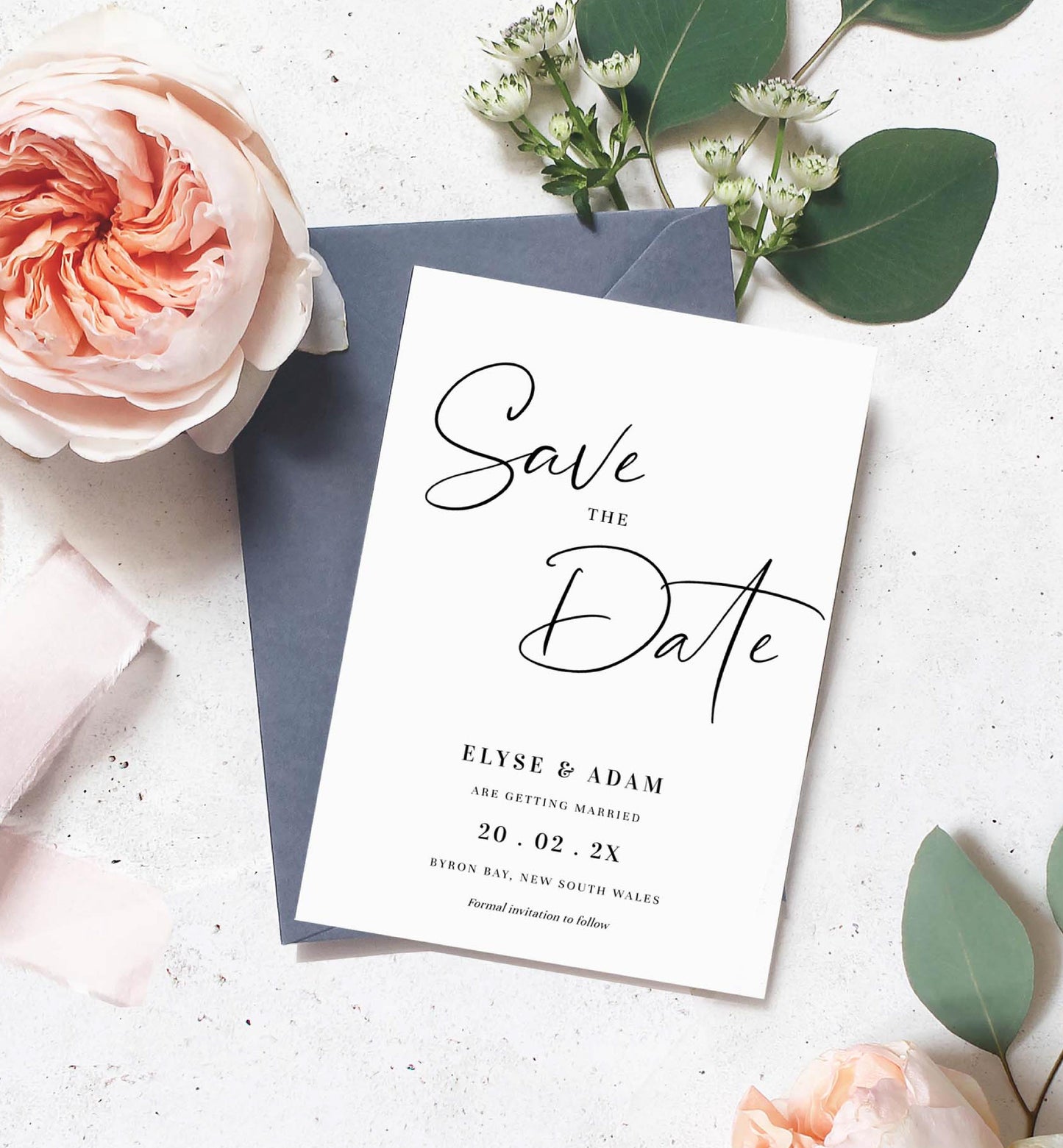 Gigi Script | Printable Save The Date