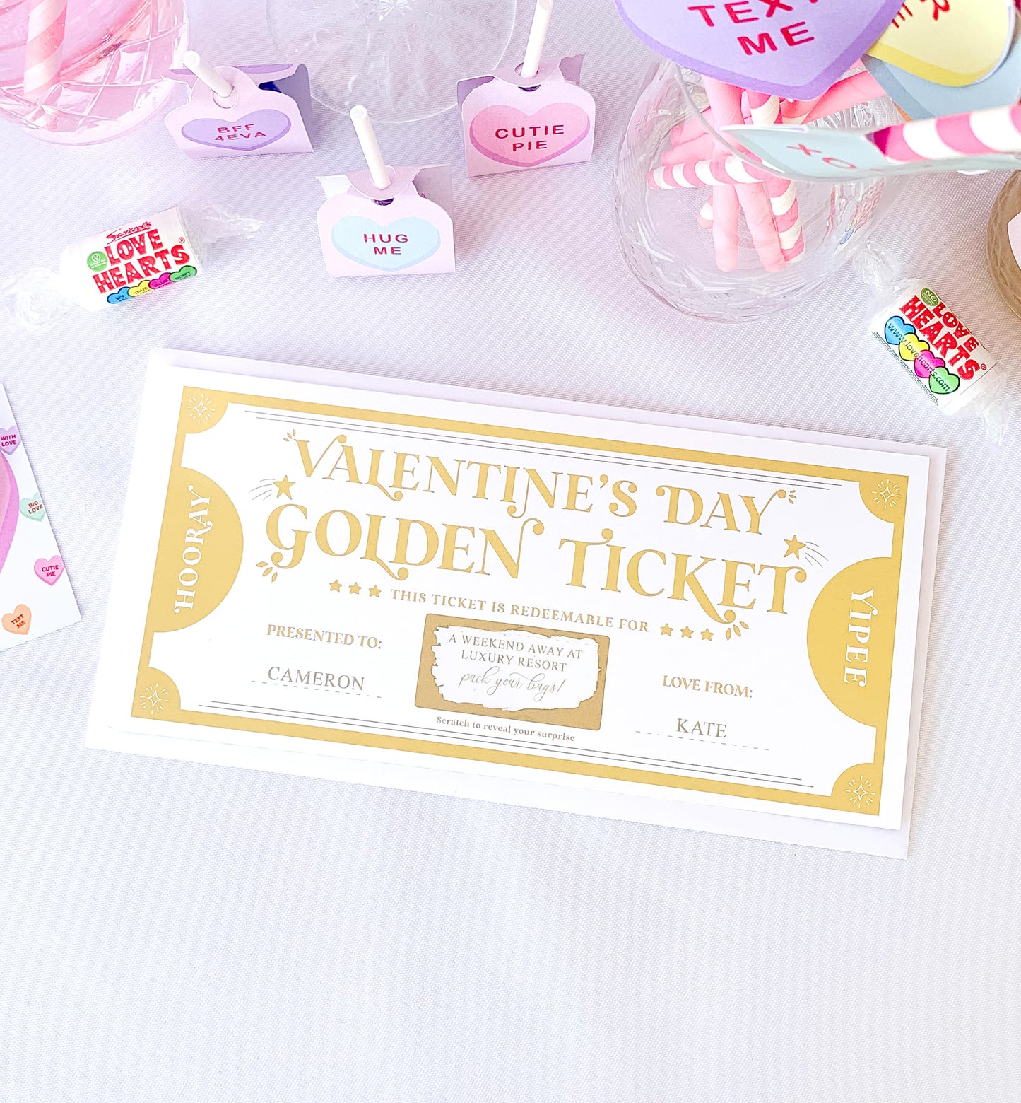 Golden Ticket Gold | Scratch-off Valentine's Day Gift Voucher