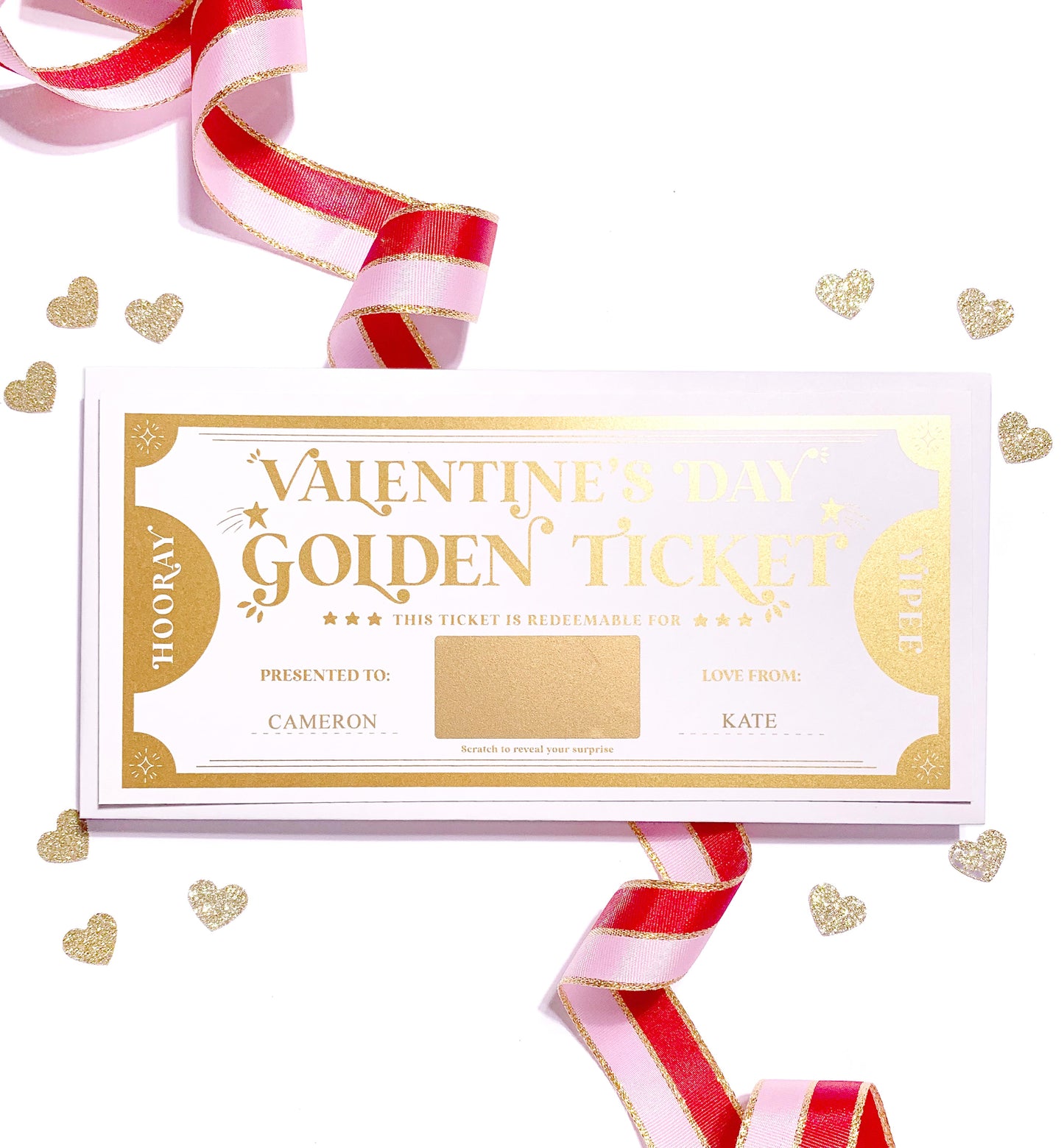 Golden Ticket Gold | Scratch-off Valentine's Day Gift Voucher