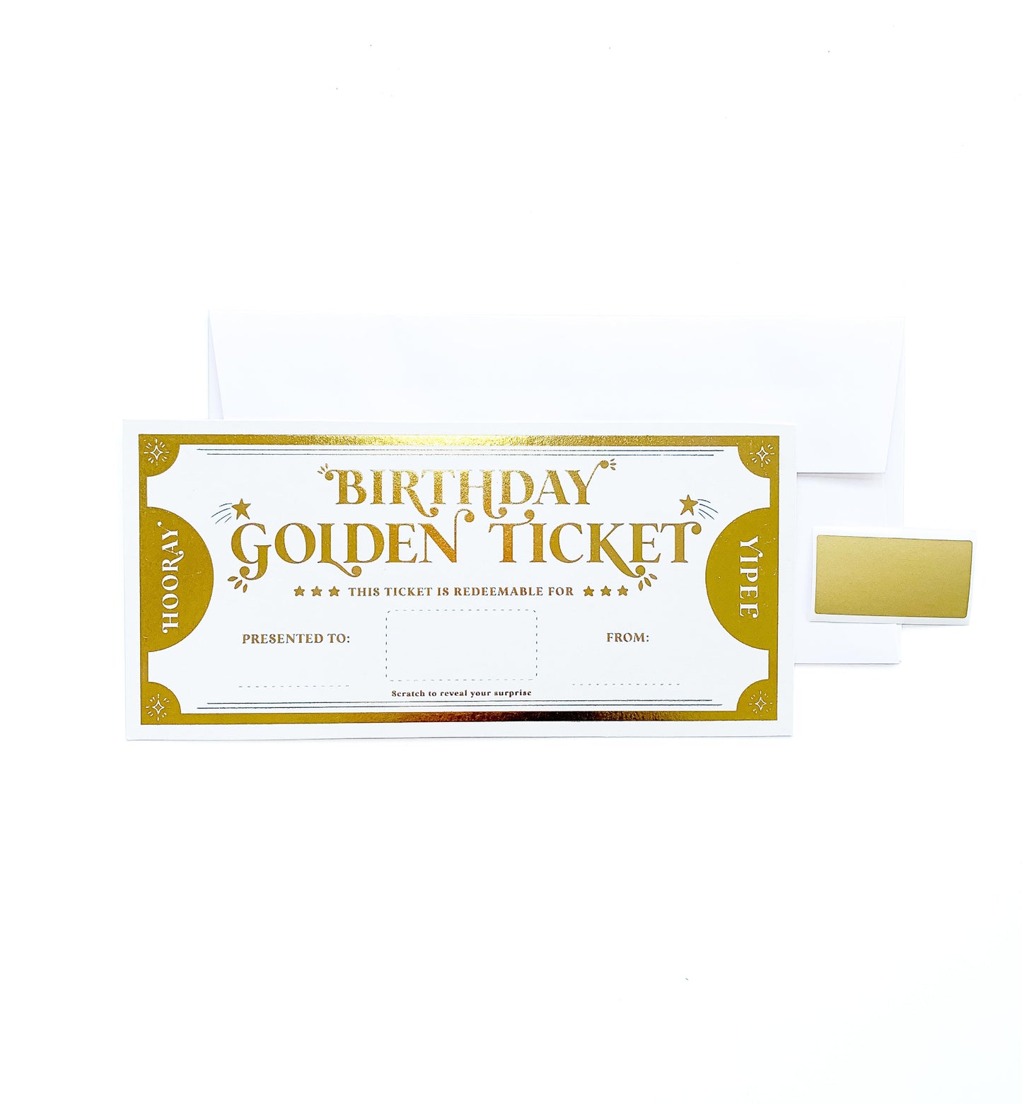 Golden Ticket Gold | Scratch-off Birthday Gift Voucher