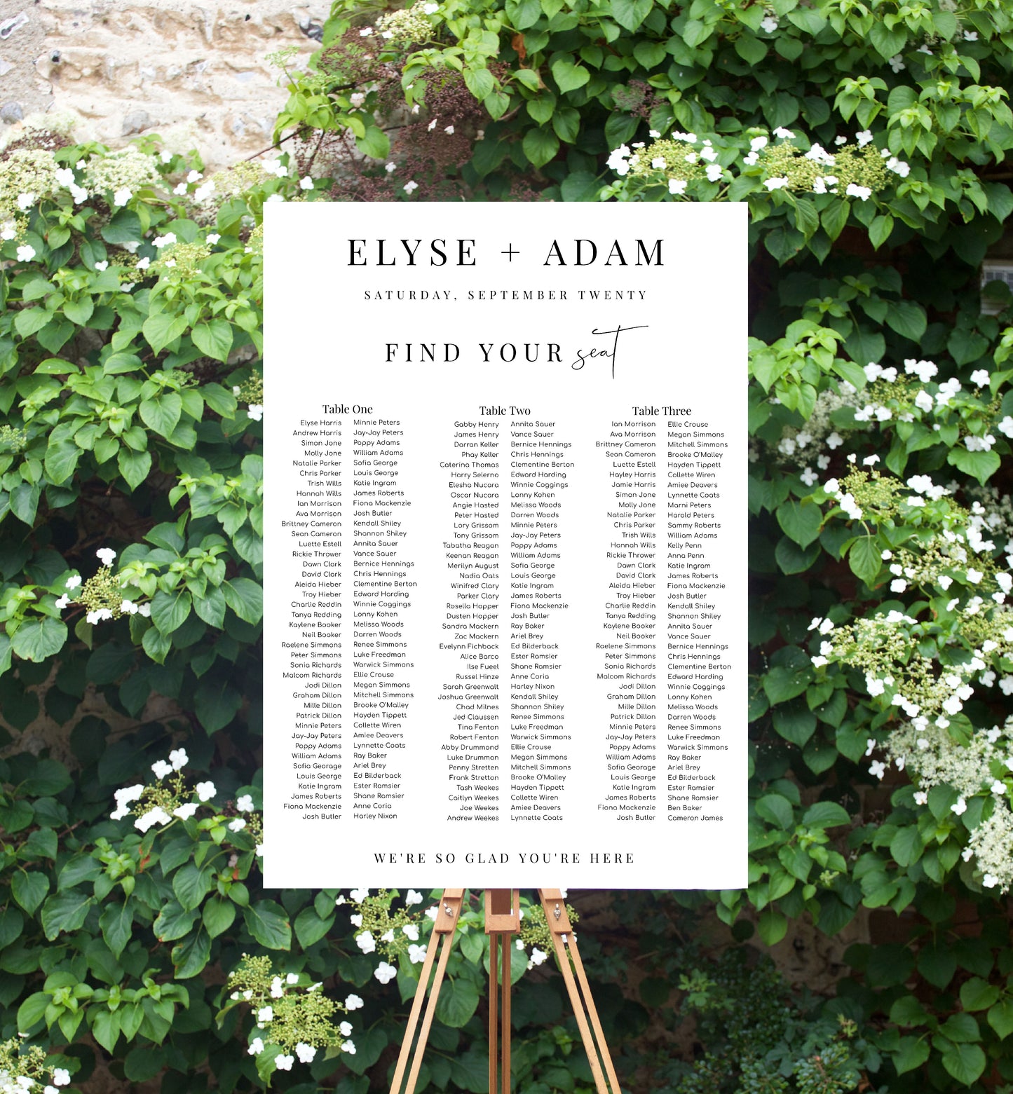 Printable Wedding 3 Banquet Table Seating Plan, Modern Minimal Editable Seating Chart Template, Guest List Seating Plan Poster, Estelle
