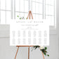 Ellesmere White | Printable Seating Chart Template