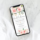 Darcy Floral Pink | Smartphone Bridal Shower Invitation - Black Bow Studio