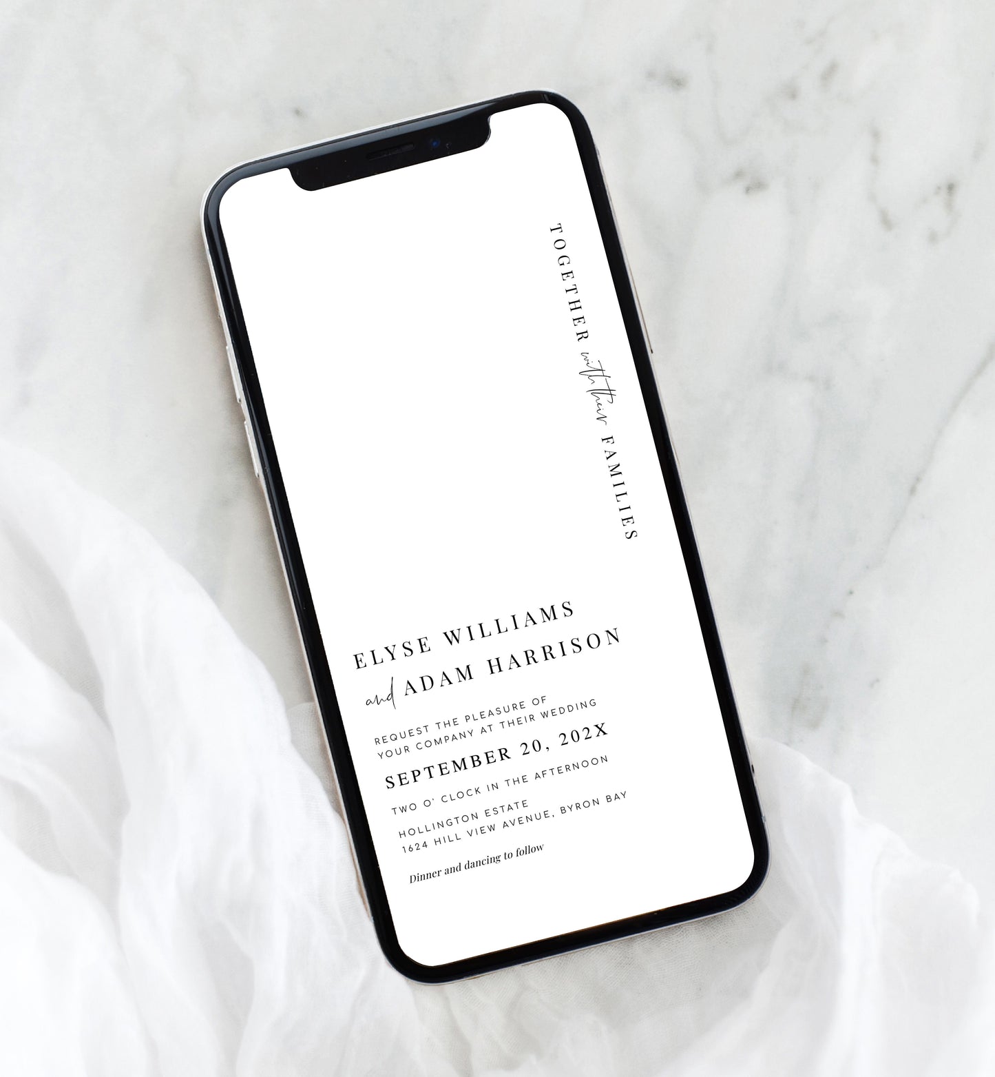 Estelle White | Smartphone Wedding Invitation Template