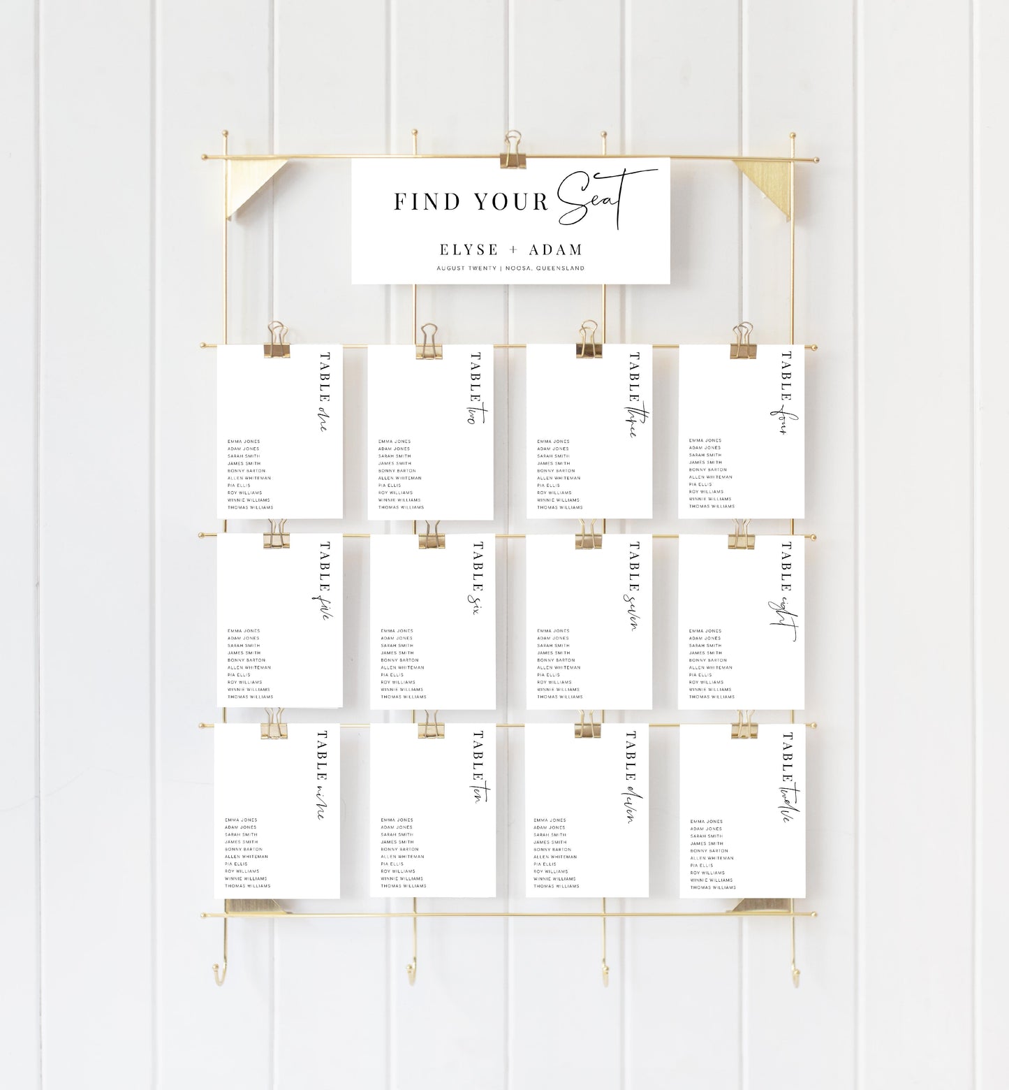 Estelle White | Printable Table Numbers