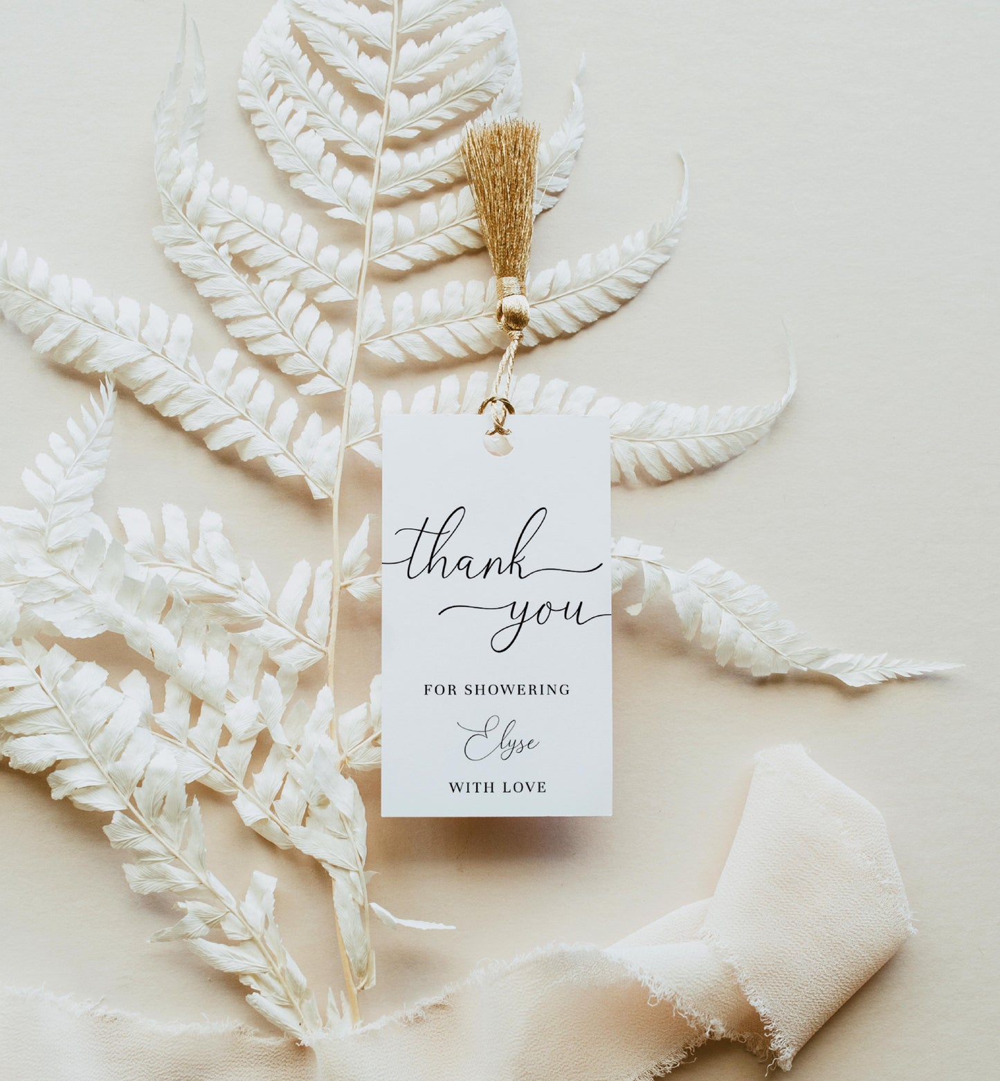 Quinn White | Printable Thank You Favour Tags