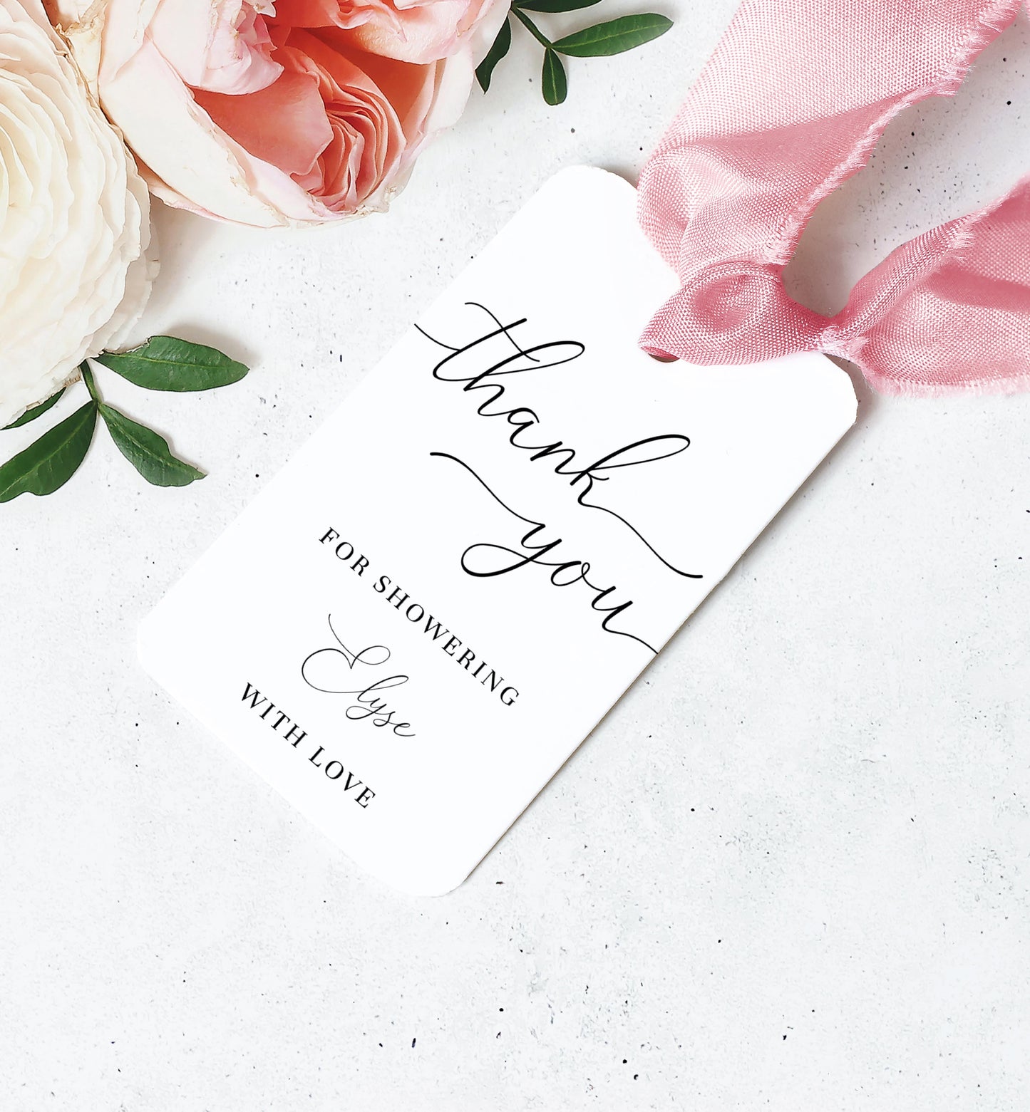 Quinn White | Printable Thank You Favour Tags