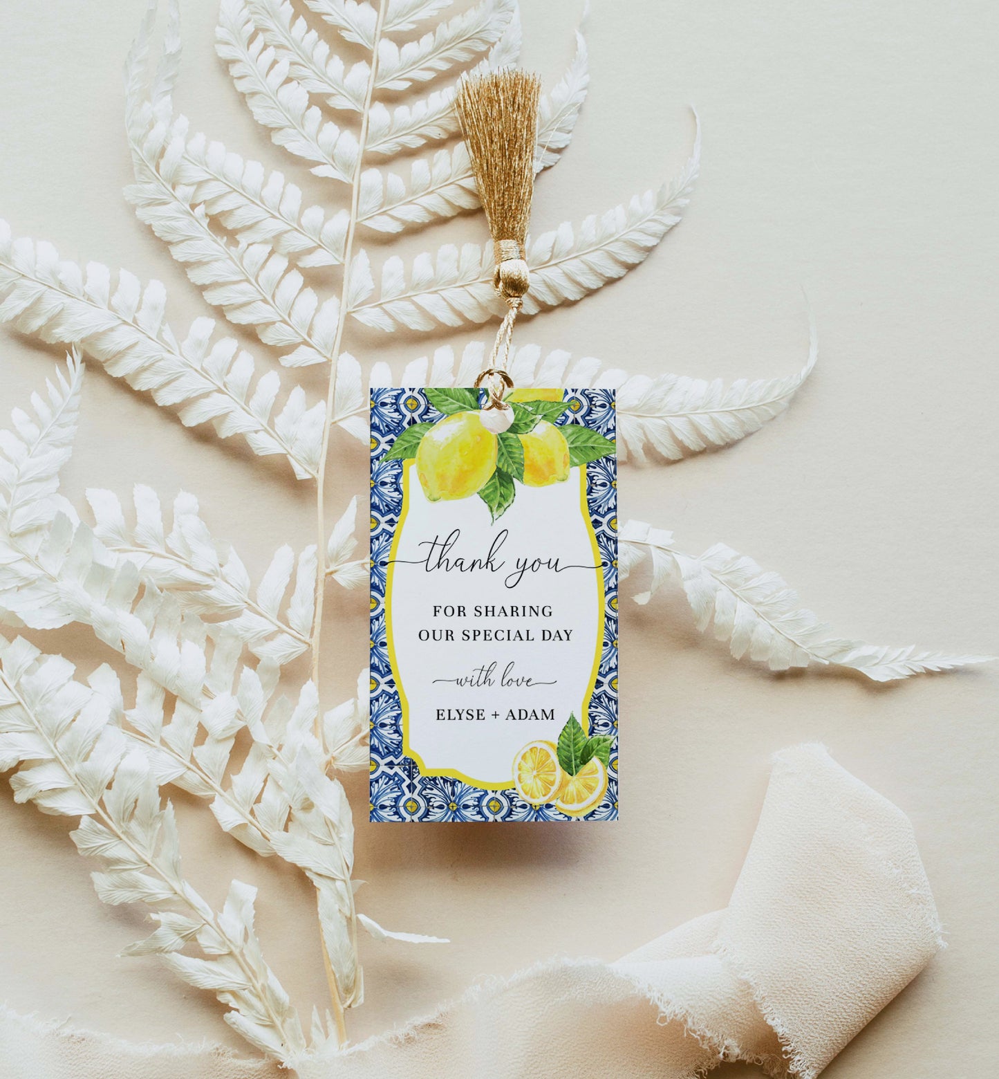 Positano Lemons | Printable Favour Tags Template