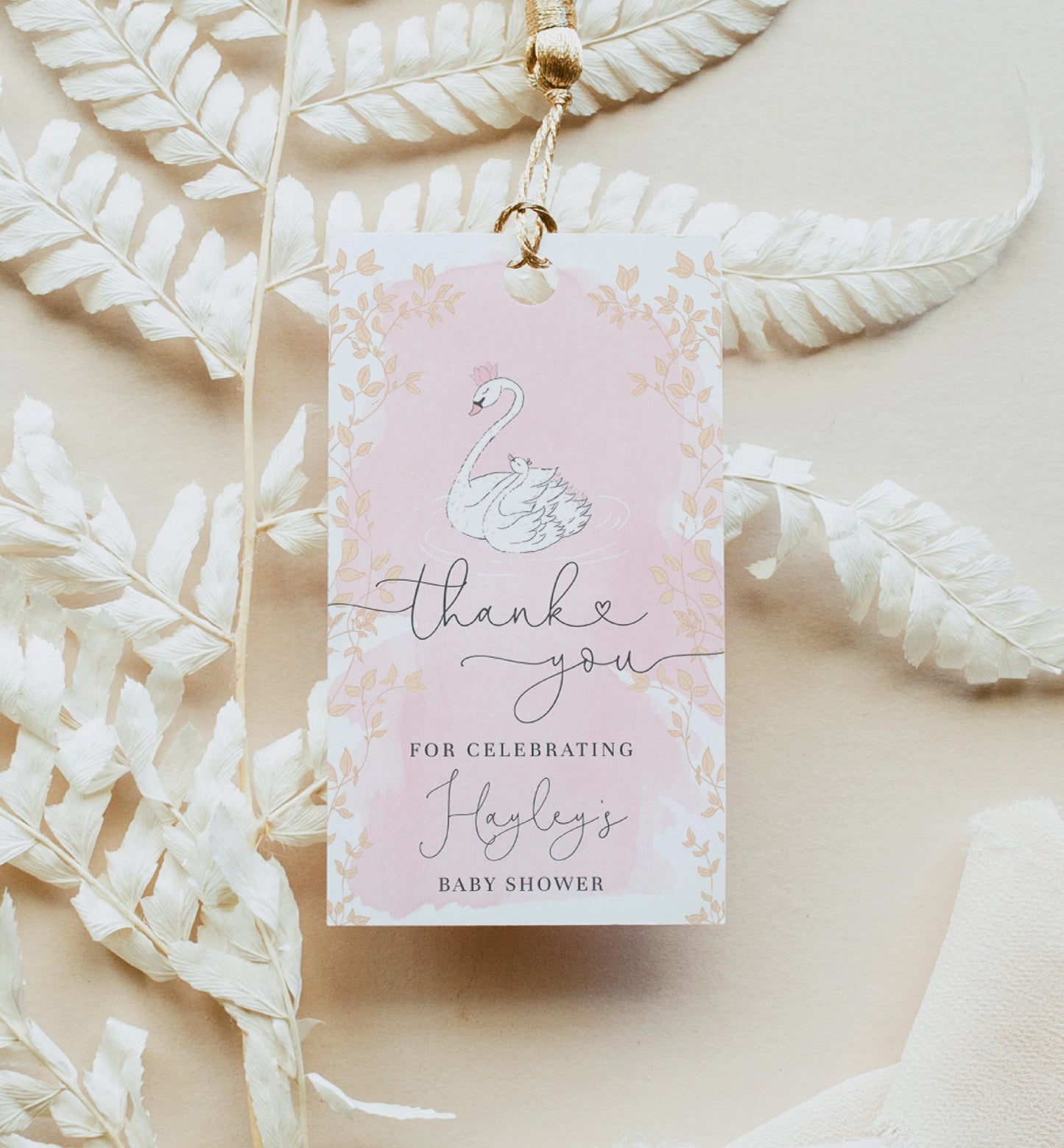 Odette Pink | Printable Thank You Favour Tag Template