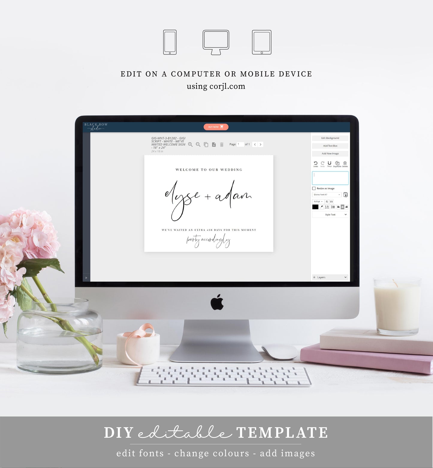 Gigi Script | Printable Welcome Sign
