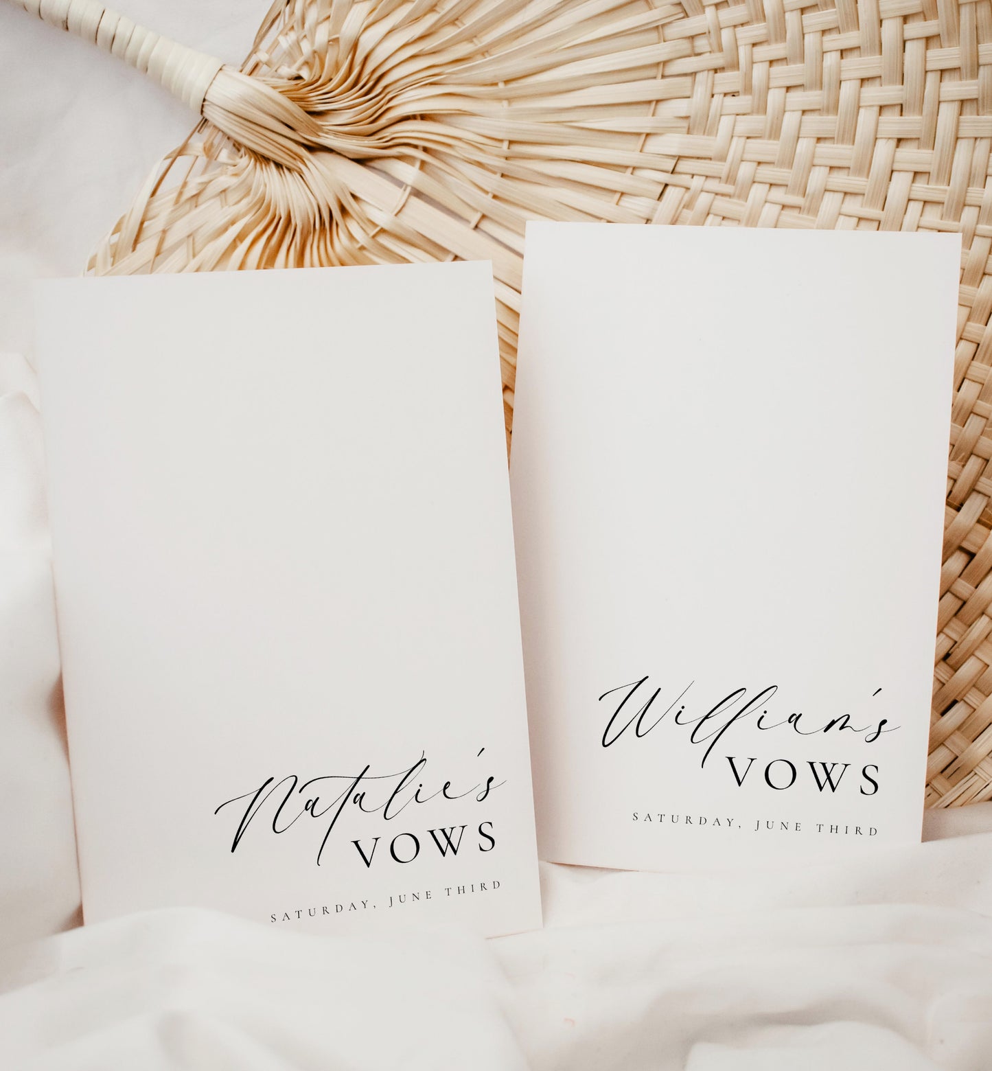 Ellesmere White | Printable Wedding Vow Book Template