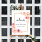 Abbieville Floral White | Printable Welcome Sign Template - Black Bow Studio