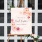 Abbieville Floral Pink | Printable Welcome Sign Template - Black Bow Studio