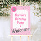 Barbie Party Pink Silver | Printable Welcome Sign Template