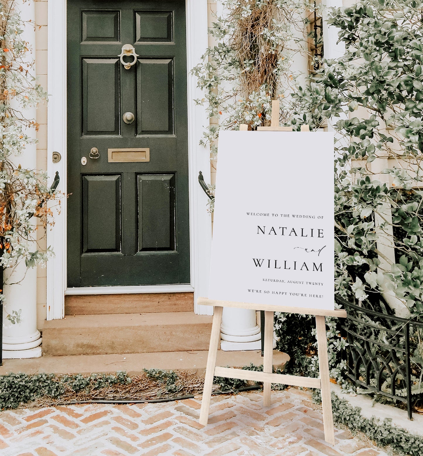 Ellesmere White | Printable Welcome Sign Template
