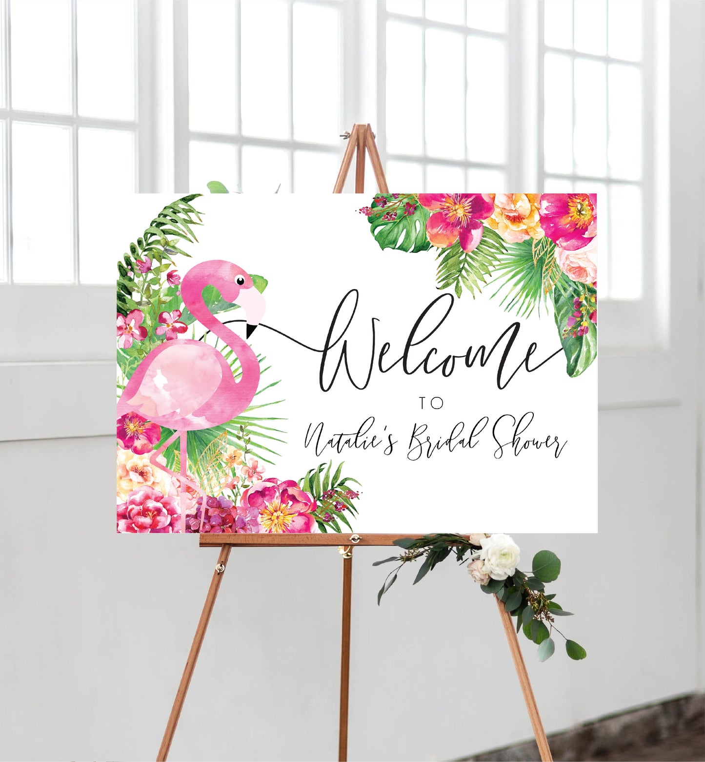 Laguna Flamingo | Printable Welcome Sign - Black Bow Studio