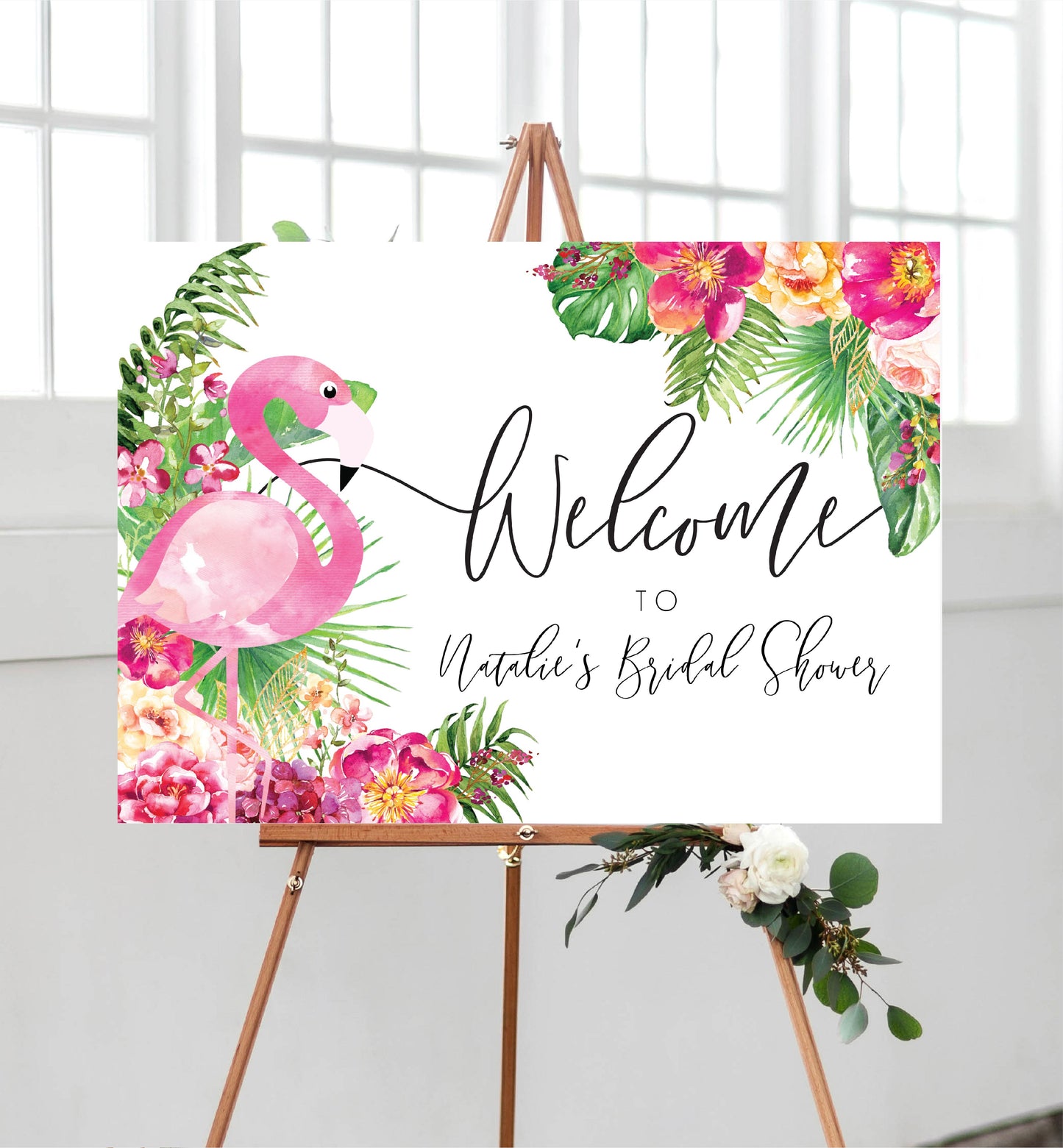 Laguna Flamingo | Printable Welcome Sign - Black Bow Studio