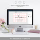 Gingham Pink | Printable Welcome Sign - Black Bow Studio