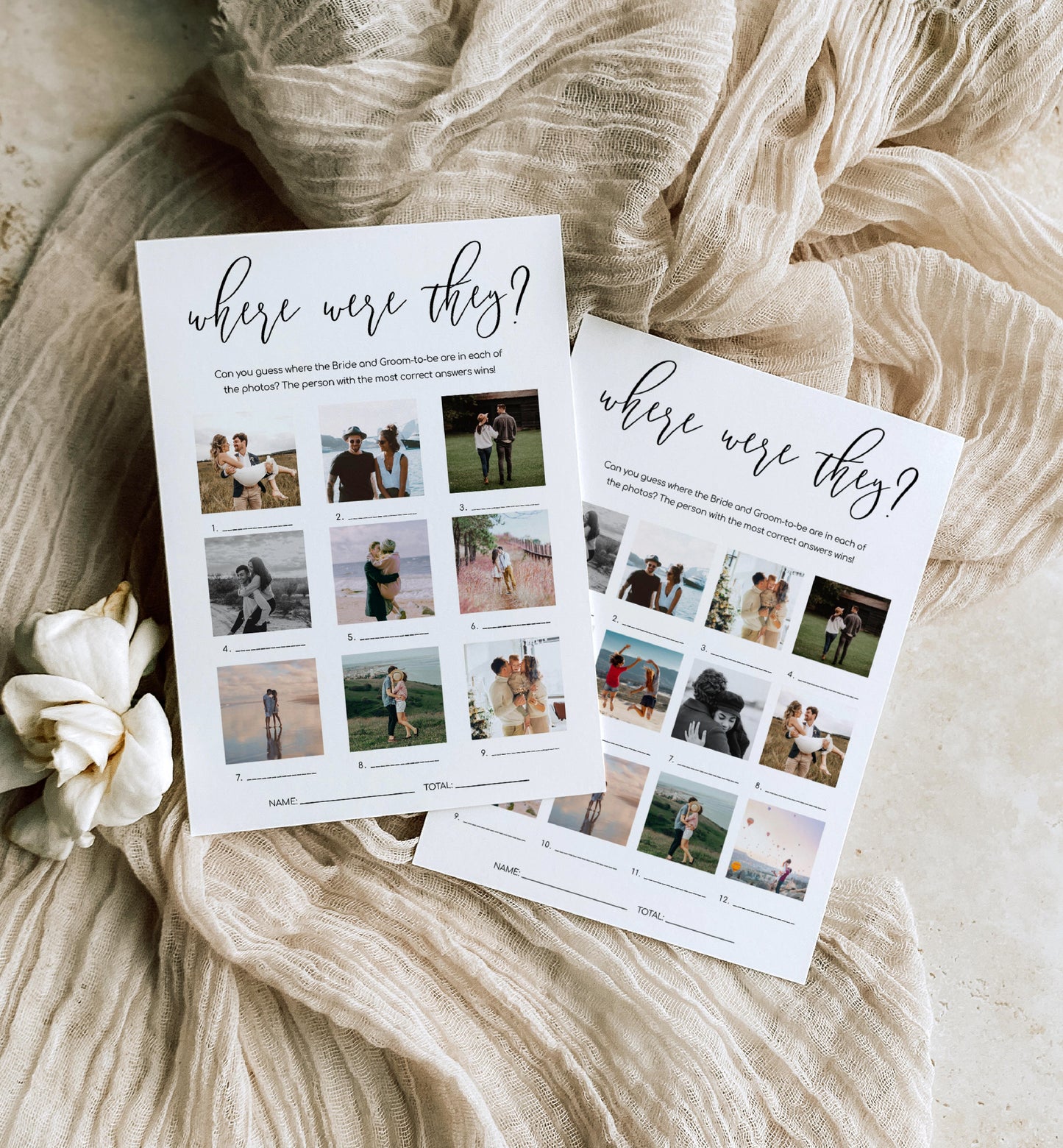 Lucas White | Printable Where Were They Photo Bridal Shower Game