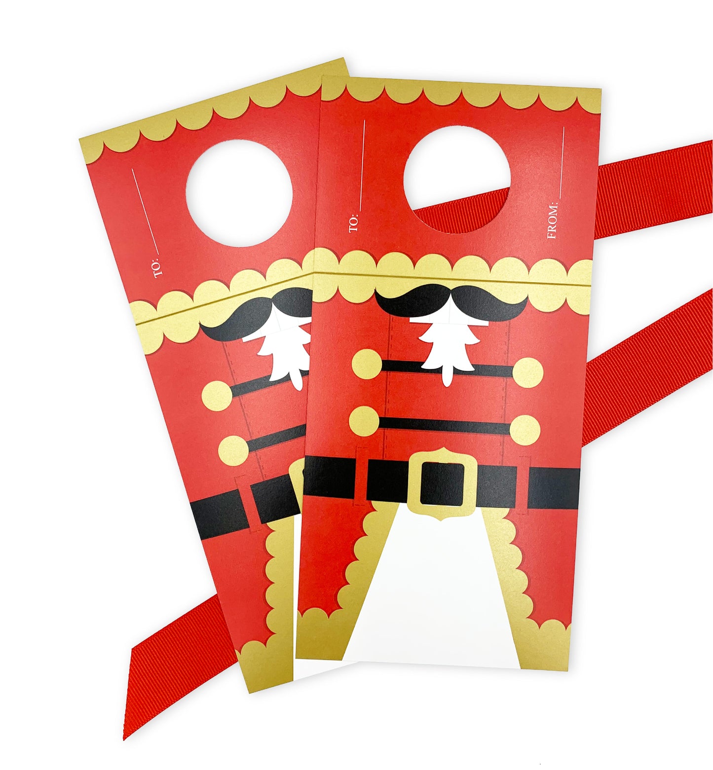 Nutcracker Coat Red | Wine Bottle Gift Tag Kit