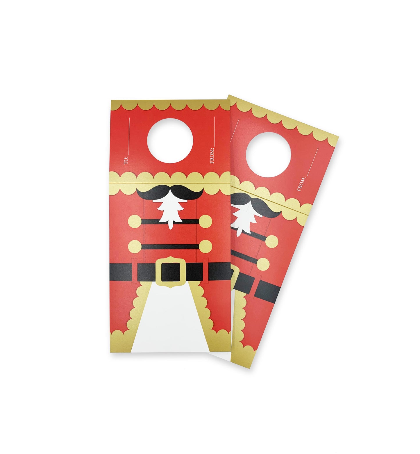 Nutcracker Coat Red | Wine Bottle Gift Tag Kit