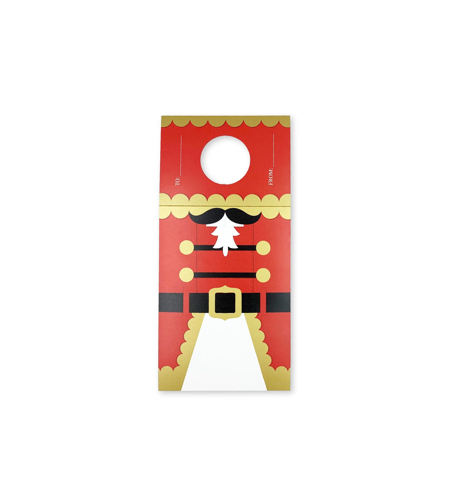 Nutcracker Coat Red | Wine Bottle Gift Tag Kit