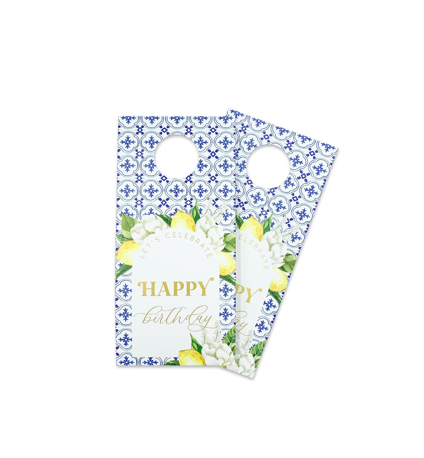 The Med Lemons | Happy Birthday Wine Bottle Tag Kit