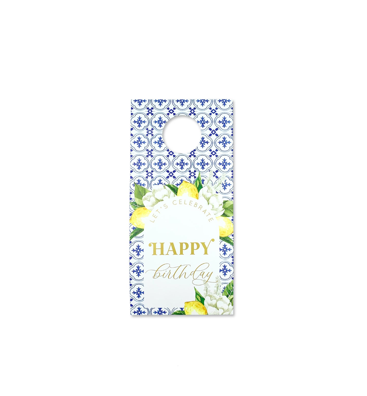 The Med Lemons | Happy Birthday Wine Bottle Tag Kit
