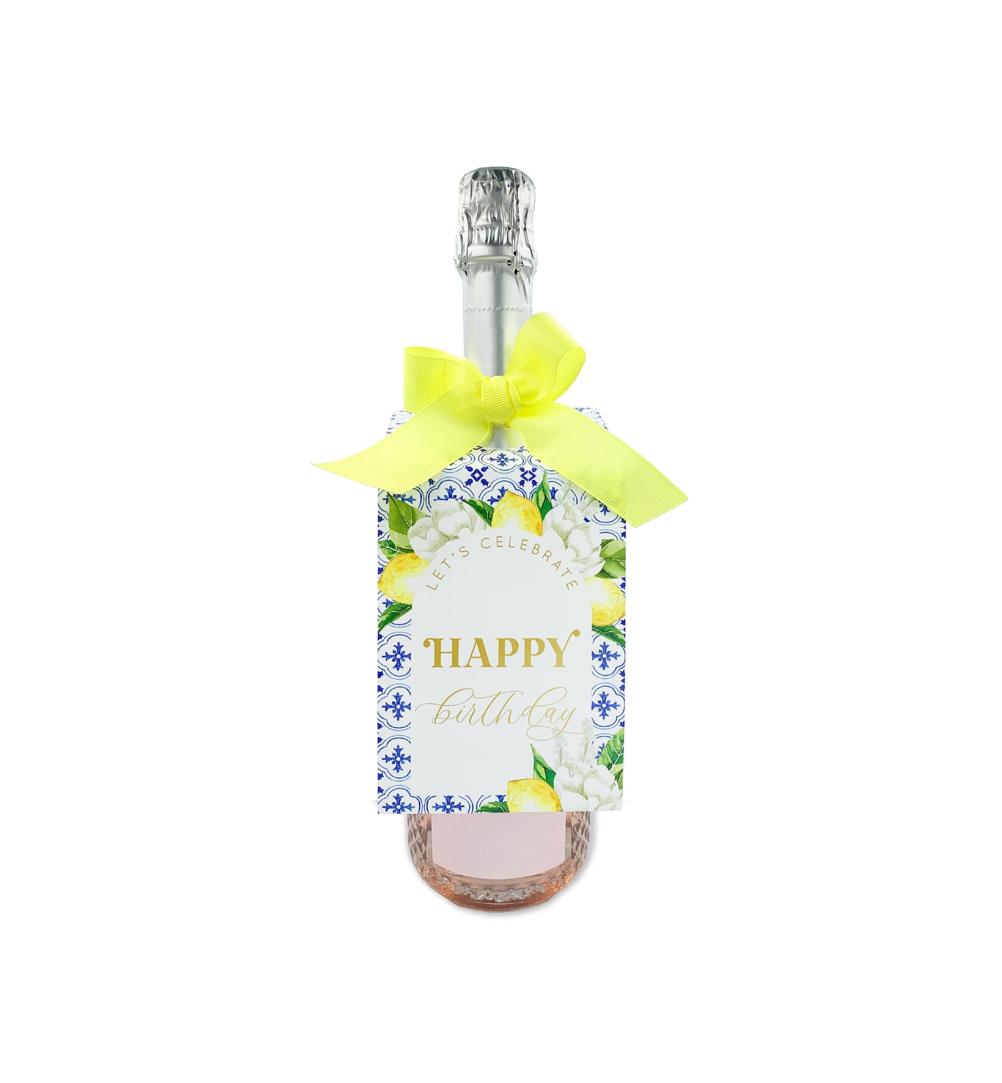 The Med Lemons | Happy Birthday Wine Bottle Tag Kit
