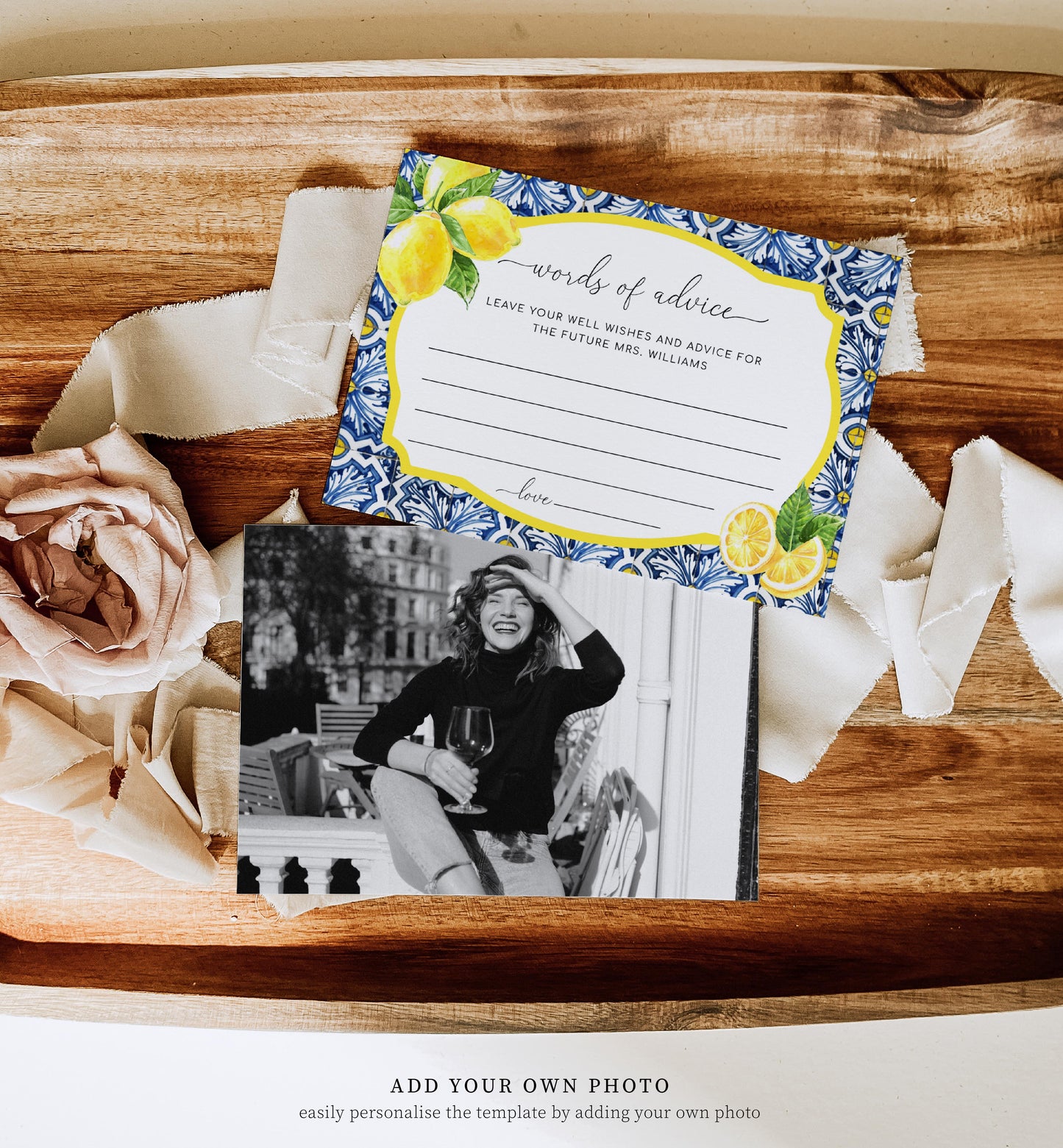 Positano Lemons | Printable Words Of Advice Sign and Card Bundle Template