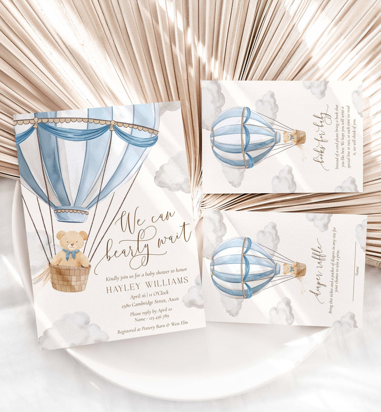 Bearly Wait Blue Baby Shower