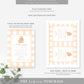 Gingham Peach Pumpkin | Printable Baby Shower Invitation Suite