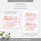 Watercolour Pink | Printable Baby Brunch Shower Invitation Suite