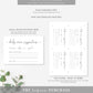 Quinn Script White | Printable Baby Name Suggestion Game Template